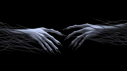 Man's hands, fingers with strings. manipulation, harmful influence, or the idea of addiction. becoming reliant on gambling, drugs, or alcohol. Excellent quality image