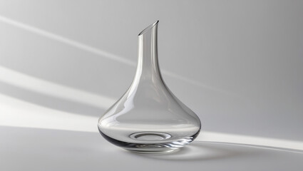 Fototapeta premium Exquisite high-contrast glass vase showcasing elegance and craftsmanship in minimalist design