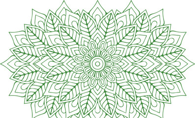 Beautiful flower art and mandala vector design