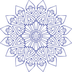 Beautiful flower art and mandala vector design