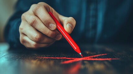 Person Marking Error With Red Marker