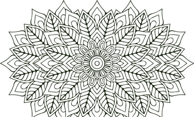 Beautiful flower art and mandala vector design