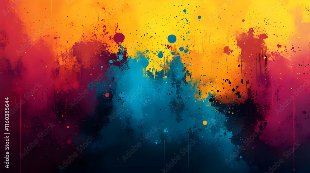 Poster abstract art creates colorful background with texture