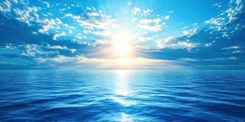 Obraz premium The sun is shining on the ocean