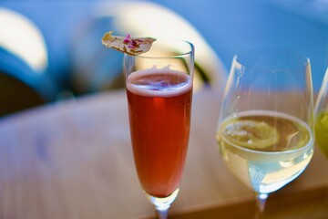 美味しそうなワインの飲み比べ