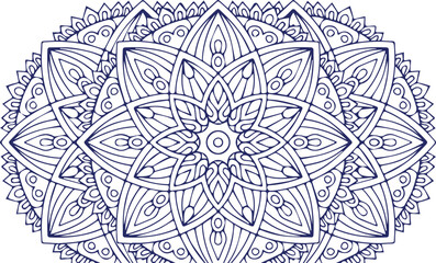 Beautiful flower art and mandala vector design