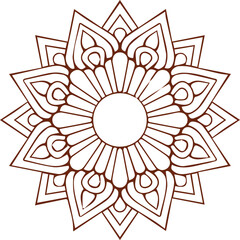 Beautiful flower art and mandala vector design