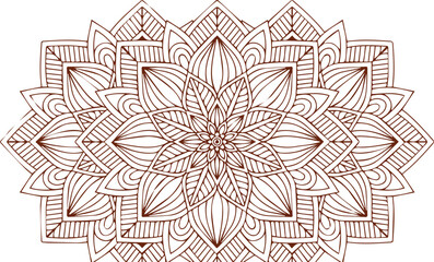 Beautiful flower art and mandala vector design
