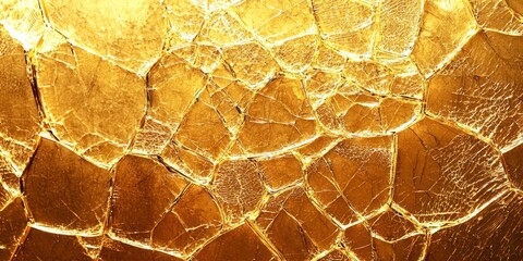 Gold surface with cracks and holes