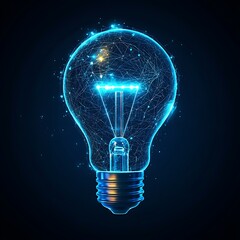 Sleek Smart Lightbulb Icon Representing IoT Connectivity Concepts