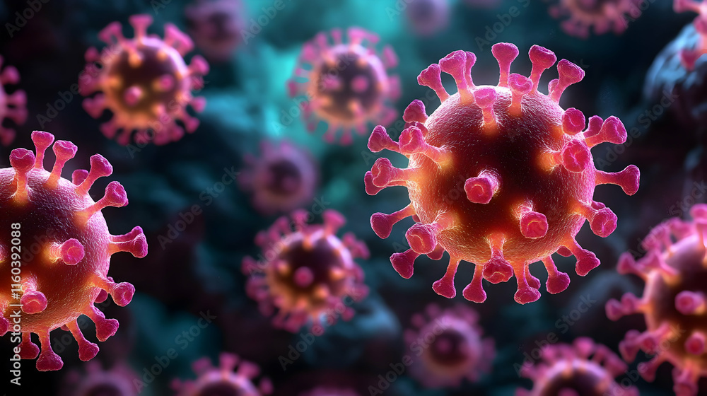Poster virus particles interact and spread rapidly throughout a dark environment