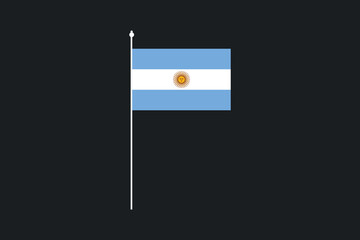 Argentina flag, The flag of Argentina, Flag of Argentina national country symbol illustration Vector, Rectangle Argentina flag illustration, Flat vector illustration
