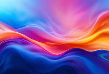 Fototapeta premium Abstract Colorful Waves with Blues and Reds in a Dynamic Flow