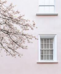 Close-up City, Minimalism, Building Facades, Aesthetics, Spring, Autumn, Blooming Trees, Street, Perspective, Beautiful Architecture, Neutral Background, European City, New York, China