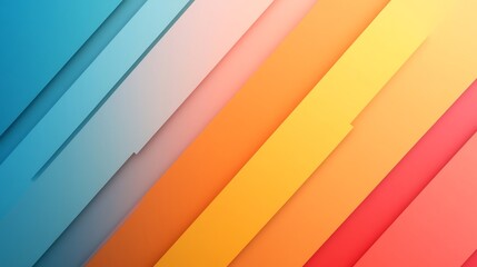 Fototapeta premium Vibrant Diagonal Stripes Digital Illustration: A Bold, Modern Abstract Artwork. AI Generated