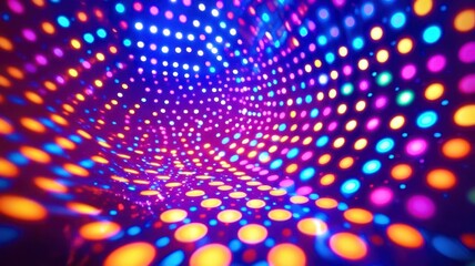 Obraz premium Colorful disco ball with many different colored dots