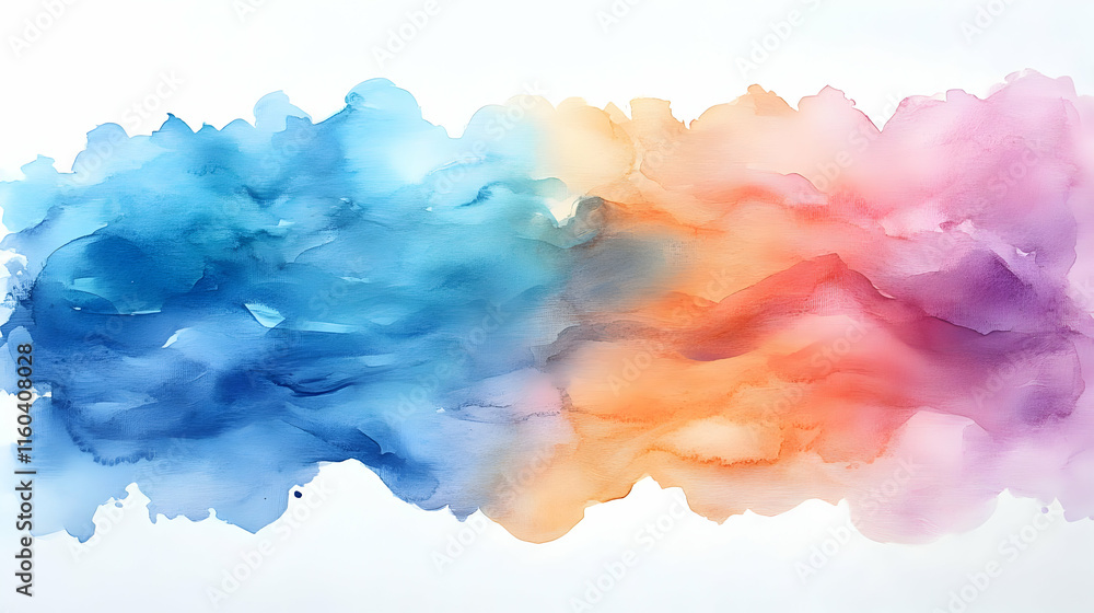 Poster abstract watercolor background creates smooth texture with colorful gradient