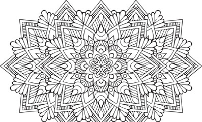 Beautiful flower art and mandala vector design