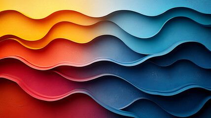 Fototapeta premium Colorful Abstract Wave Lines: Vibrant Artistic Background