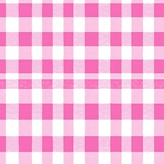 Seamless Pink and White Checkered Pattern for Picnic Settings