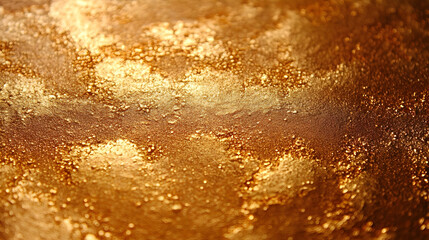 Obraz premium Glittering Gold Texture Background Sparkles with Light Reflections and Bokeh Effect