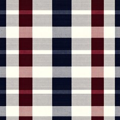 Navy and Burgundy Check Pattern for Seamless Picnic Tablecloth Design