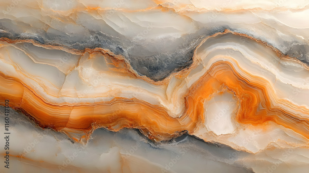Poster abstract orange and gray marble texture creates a visually stunning background with smooth and elega