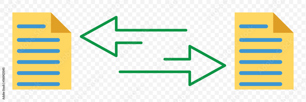 Poster transfer arrows icon. data transfer vector icon. recycling sign. arrow to left and right symbol for 
