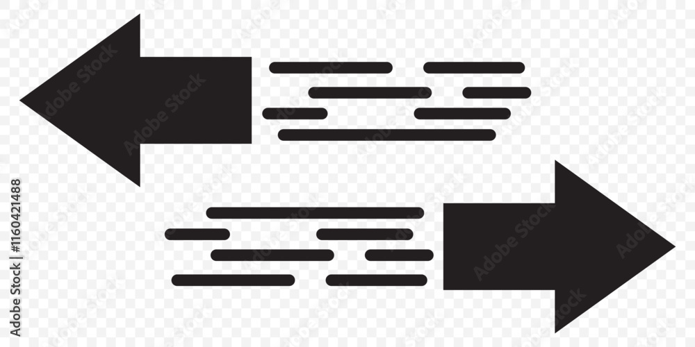Poster transfer arrows icon outline vector for web ui. eps 10.