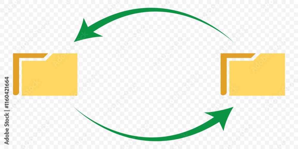 Poster transfer arrows icon outline vector for web ui. eps 10.