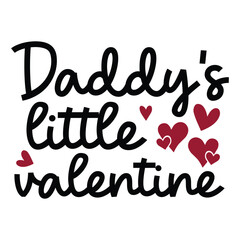 Daddy's little valentine SVG Art & Illustration