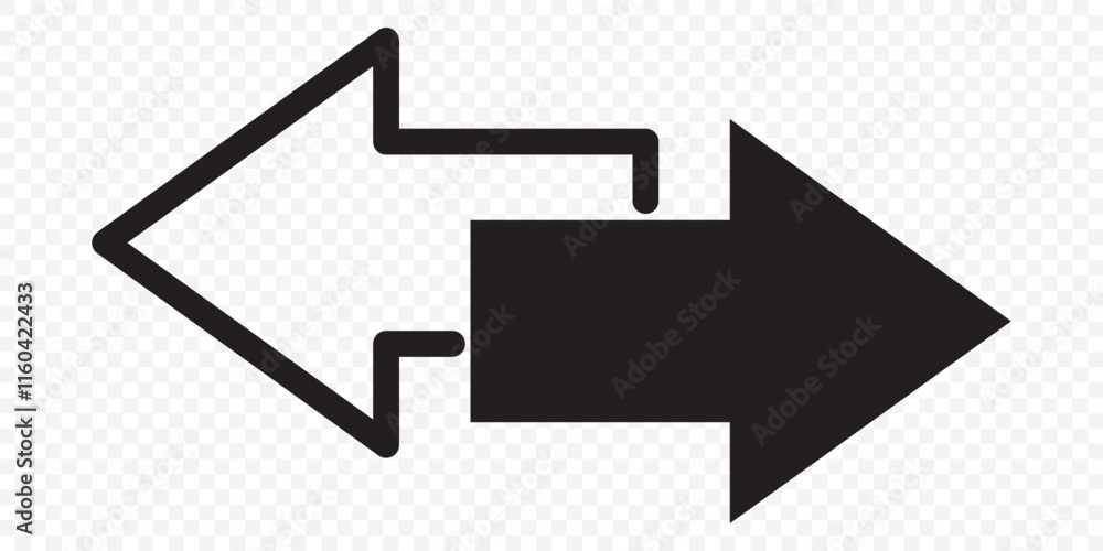 Poster print transfer arrows icon set. compare or exchange vector symbol. swap, flip or change sign. two wa