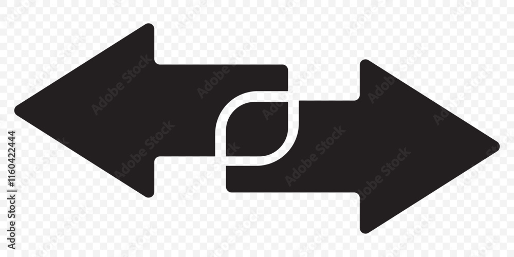 Poster print transfer arrows icon set. compare or exchange vector symbol. swap, flip or change sign. two wa