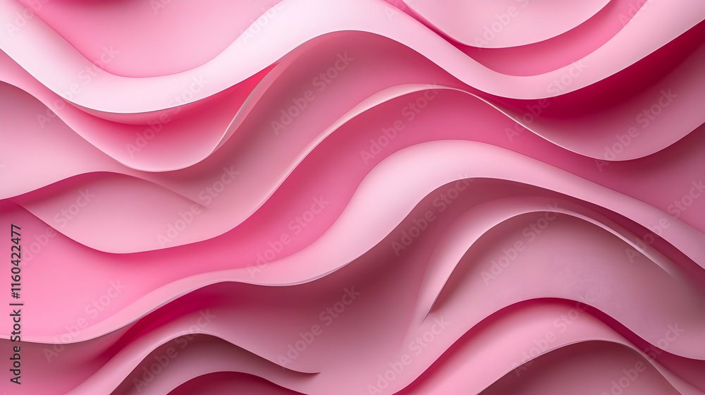 Poster abstract pink wave patterns create a smooth, flowing texture for design purposes.
