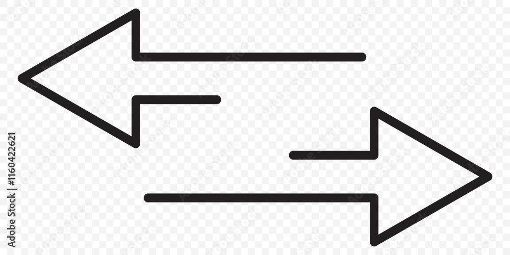Poster print transfer arrows icon set. compare or exchange vector symbol. swap, flip or change sign. two wa