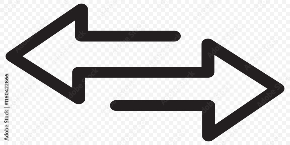 Poster transfer arrows icon. data transfer vector icon. arrow exchange icon. arrow left and right symbol. v
