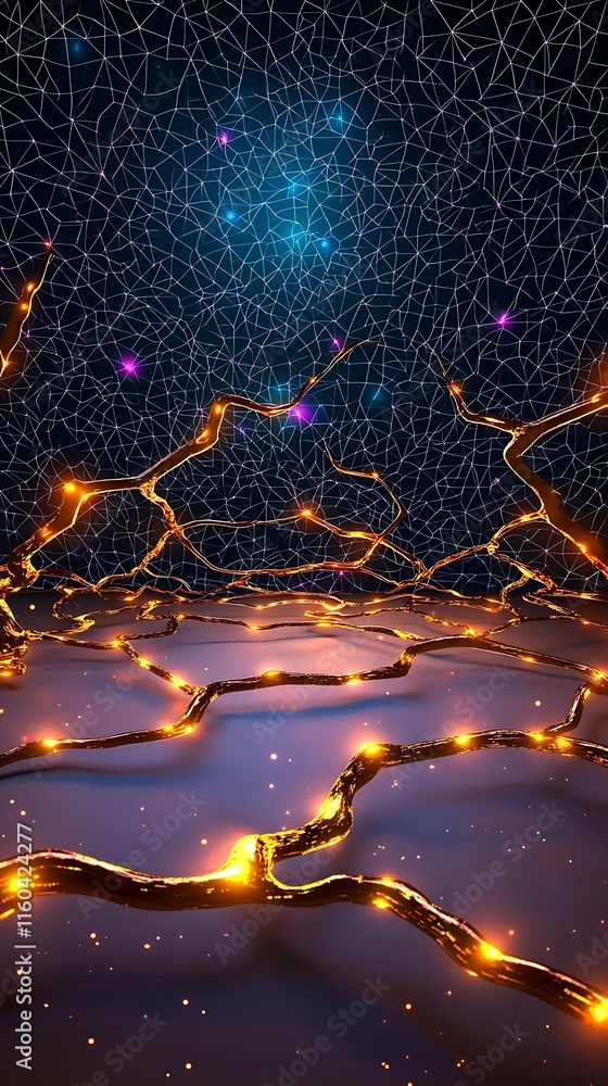 Aufkleber abstract energy monitoring concept with glowing double exposure visualization representing modern te