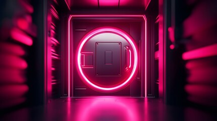 Futuristic Energy Storage Vault with Advanced Security and Interfaces