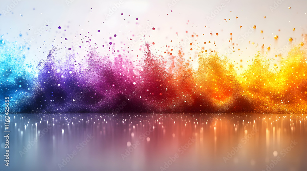 Aufkleber a vibrant splash of colors creating a dynamic, abstract wave effect.