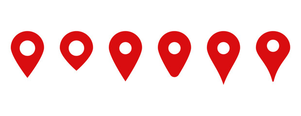Location map pin icons set. Modern map marker collection. Pinpoint. Location pin icon. Map pin place marker. Map marker pointer icon. GPS location symbol. transparent background