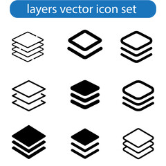 Layers vector art illustration icon design with white background. Suitable for Web Page, Mobile App, UI, UX  design.
