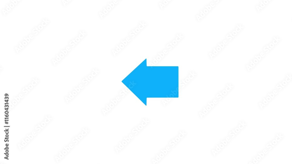 Poster arrow icon animation. arrow icon showing the direction on background.