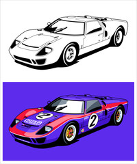 Nitro Knight Racing Car Illustration 