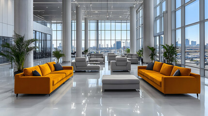 Photo Modern Office Interior Design Lounge Area