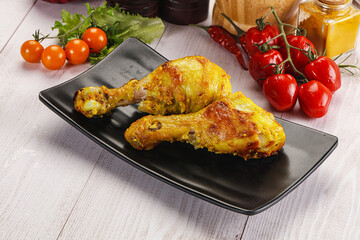 Roasted Chicken leg drumsticks with curry sauce