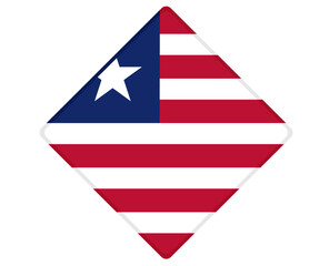 Liberia flag square shaped. vector