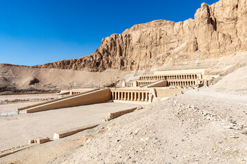 Mortuary Temple of Hatshepsut in the necropolis Deir el-Bahari of Thebes, Egypt, Luxor