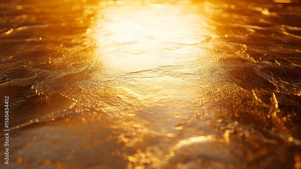 Aufkleber a shimmering surface reflecting warm sunlight, creating a tranquil and inviting atmosphere.