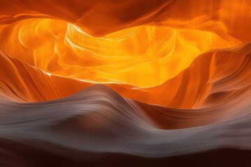 A canyon with a yellow sun shining through it