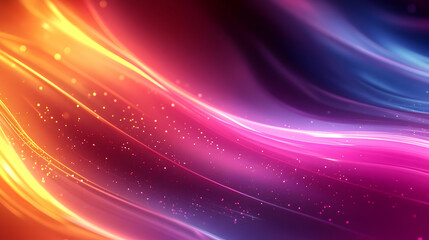 Abstract Background - Colorful Light Trails and Particles